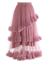 HEYFANCYSTYLE Women's Luxurious Tulle Frill Unique Skirt